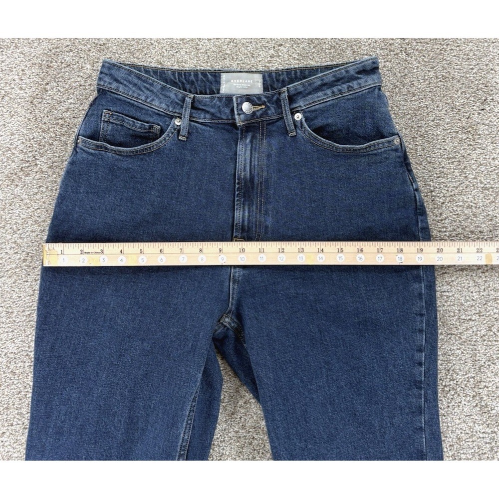 Everlane Curvy Cheeky Straight Crop Jeans Women's 29 Blue Organic Cotton Stretch - Picture 8 of 11